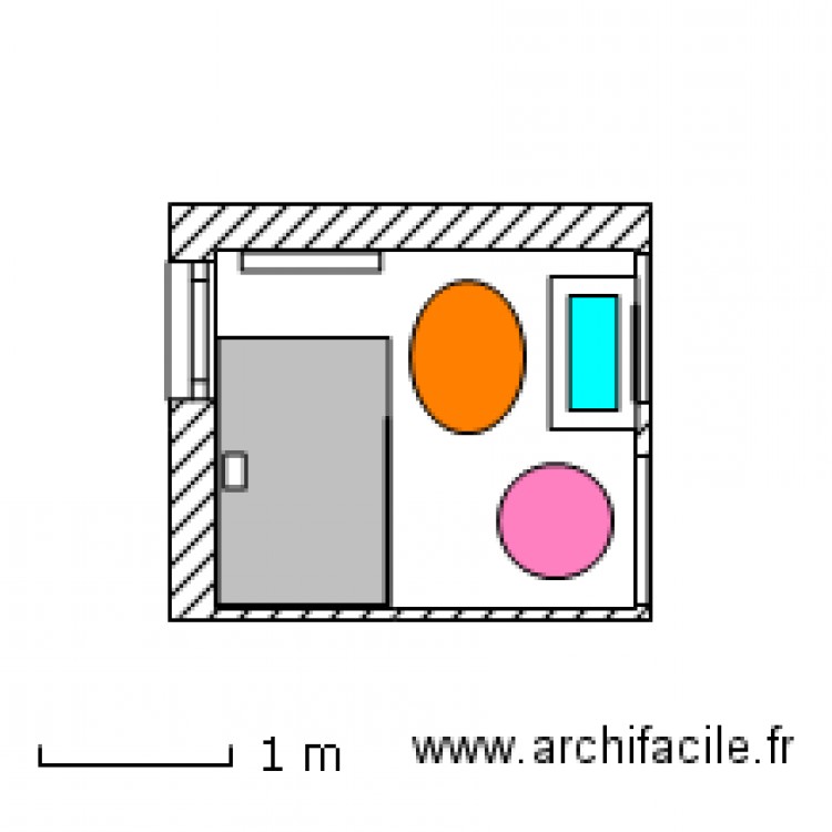 Plan salle de bain T3 10 Oct 2012 paroi en verre Kinespace Solo  en 100 et receveur en 140. Plan de 0 pièce et 0 m2