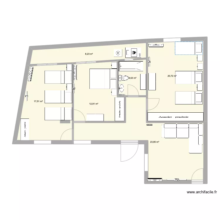 Maison Knaies meubles. Plan de 