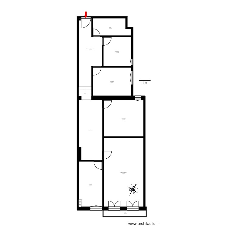 ED. CARLES, ESCALA A, 7-C. LA MASSANA. Plan de 9 pièces et 84 m2