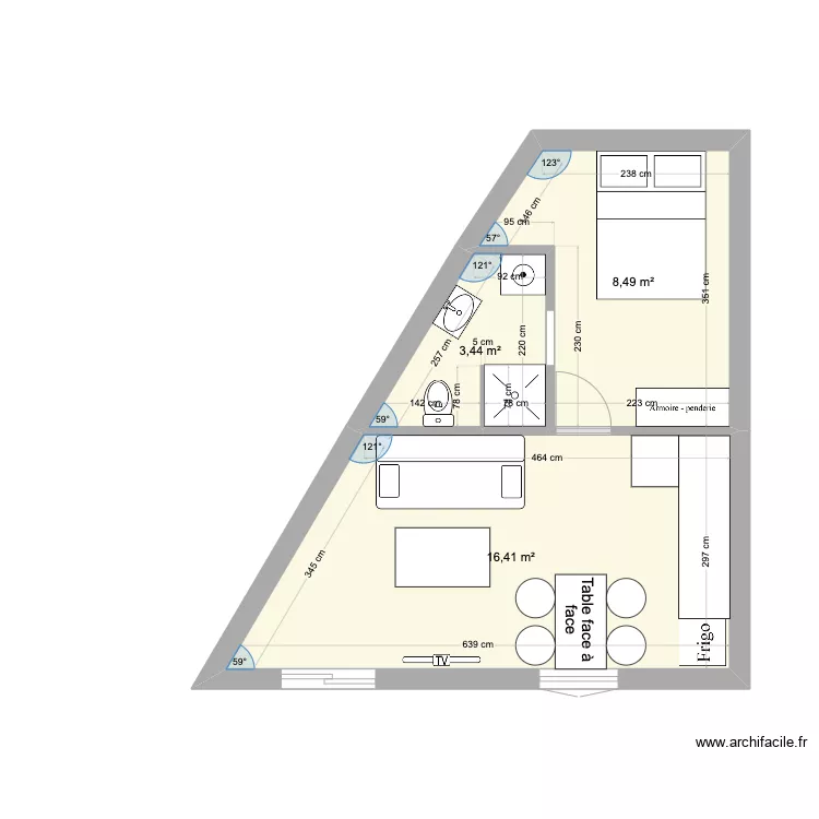 Ludo appart Piscine 3. Plan de 