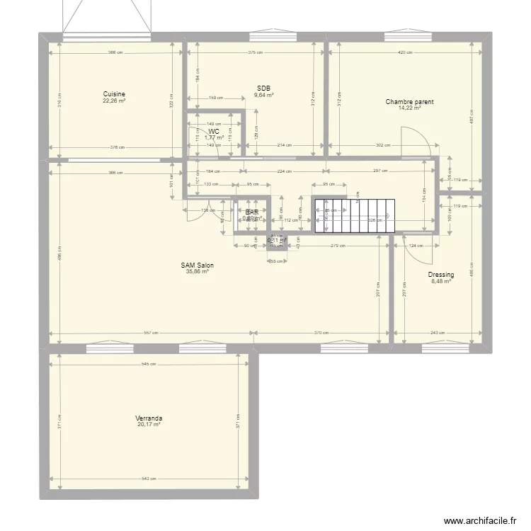 maison st pathus r+1. Plan de 