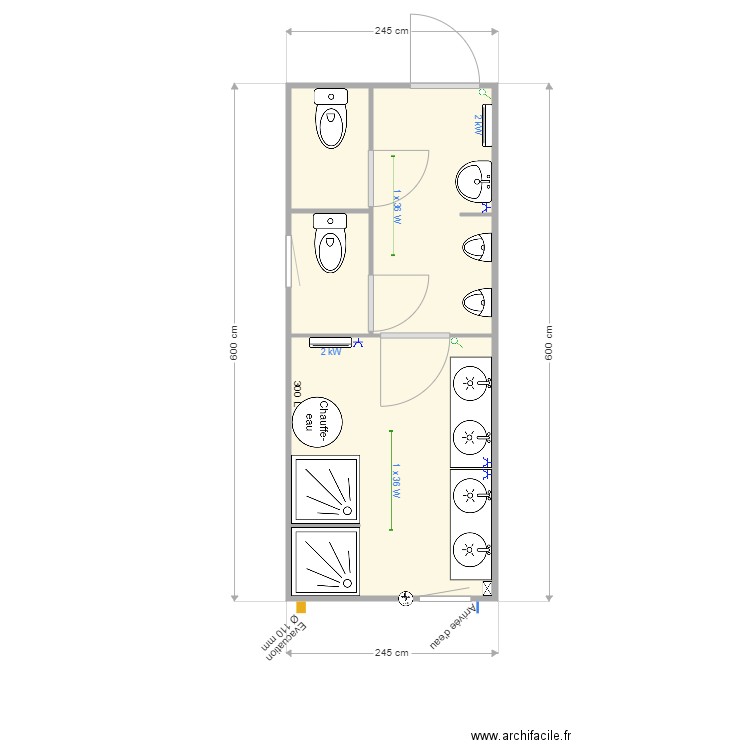 Module sanitaire 6024 CTX 2019. Plan de 0 pièce et 0 m2