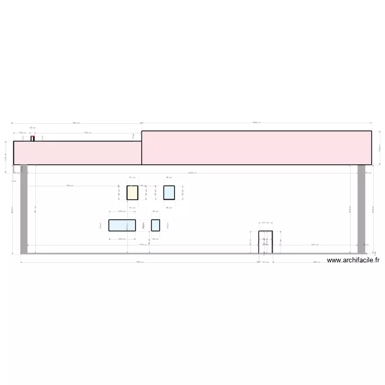 facade maison vue arriere aprés modification. Plan de facade maison vue arriere aprés modification. Plan de