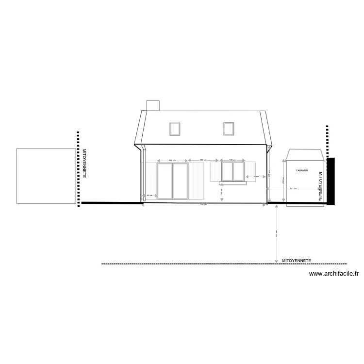 FACADE COTE JARDIN PROJET A. Plan de 