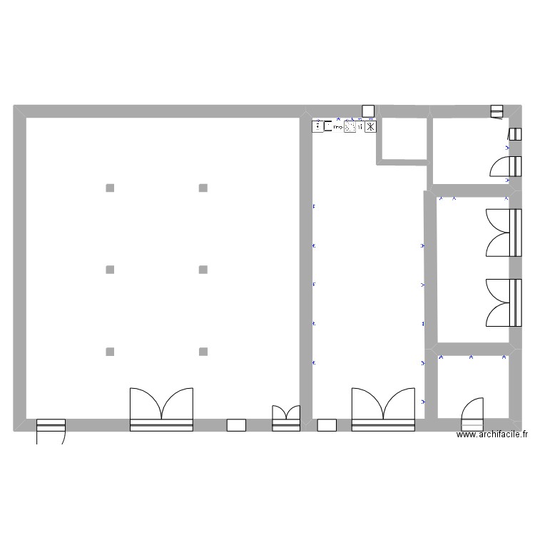 hebergeage PisseloupV2. Plan de 5 pièces et 275 m2