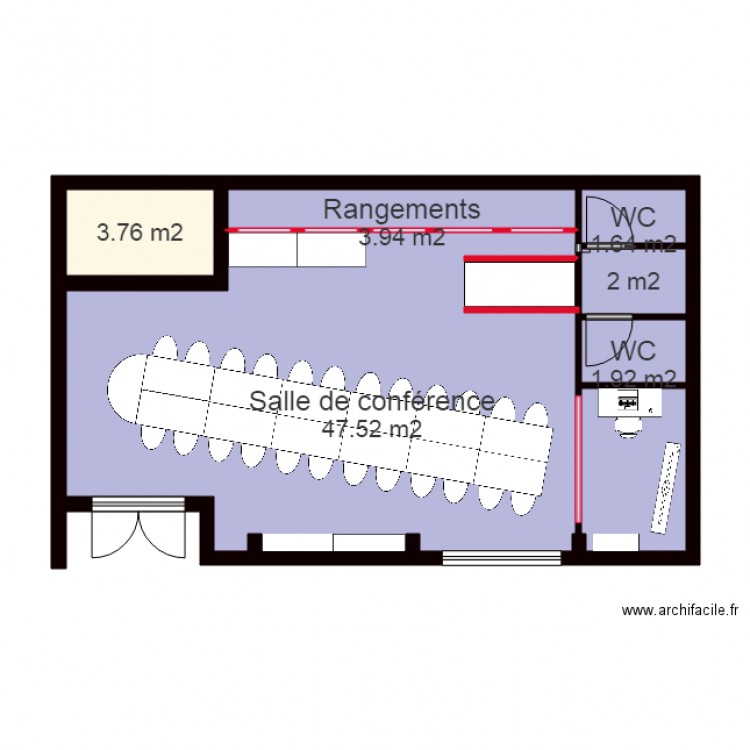 Salle de conférence 4. Plan de 0 pièce et 0 m2