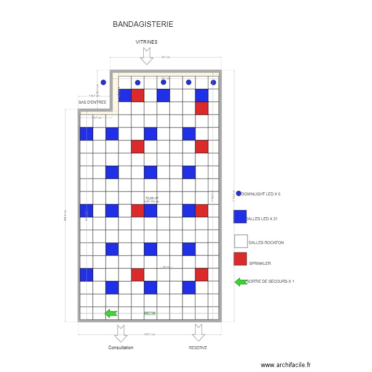 LA LOUVIERE BANDAGISTERIE. Plan de 0 pièce et 0 m2