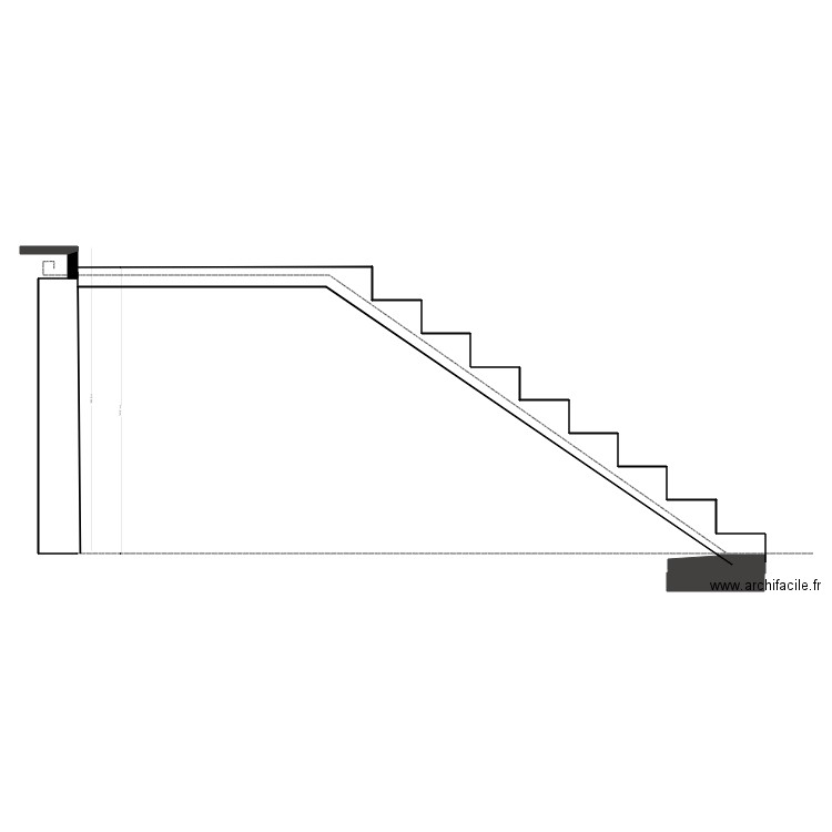 escalier ouest. Plan de 0 pièce et 0 m2