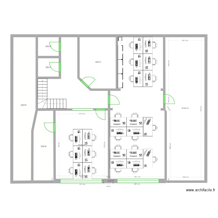 plan ZN étage. Plan de 8 pièces et 116 m2