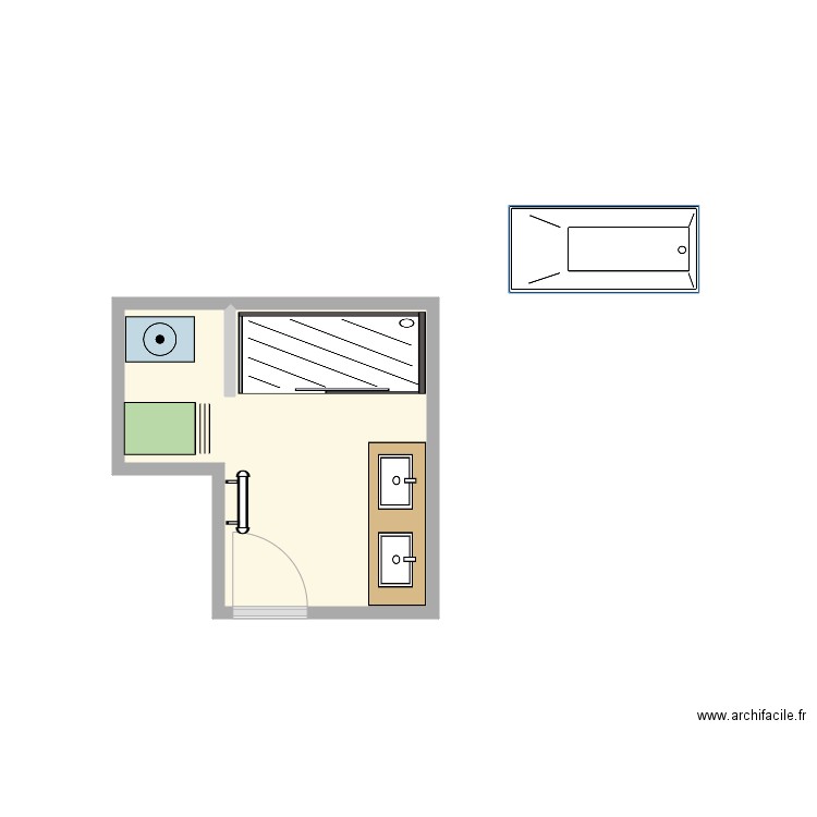 salle debain maison. Plan de 0 pièce et 0 m2