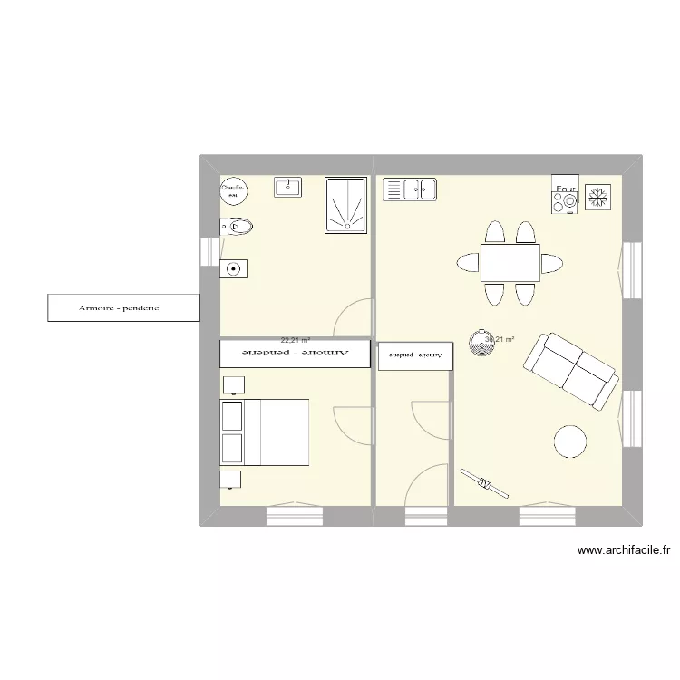 chambre devant 3. Plan de 