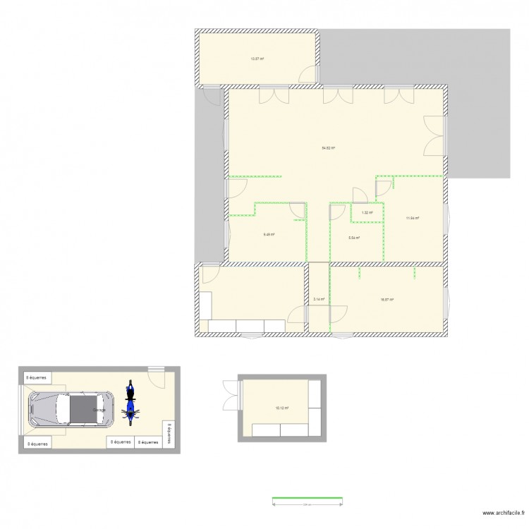 étagères . Plan de 0 pièce et 0 m2