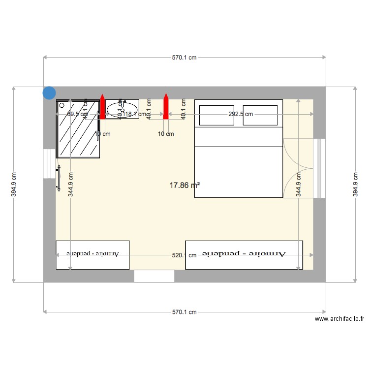 chambre seb mala. Plan de 0 pièce et 0 m2