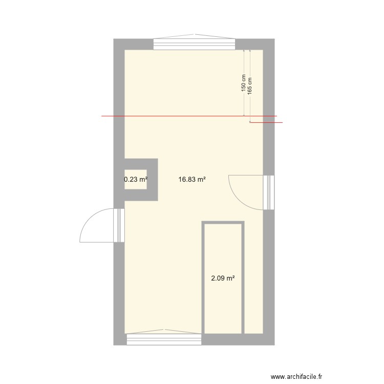 sdb vierge. Plan de 0 pièce et 0 m2