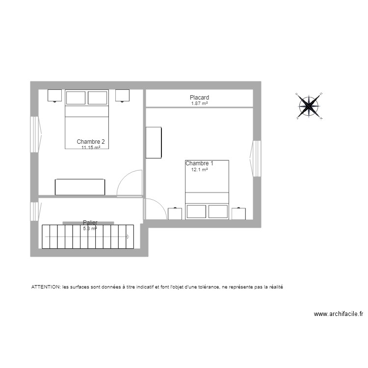 BI 1638 1er étage . Plan de 0 pièce et 0 m2