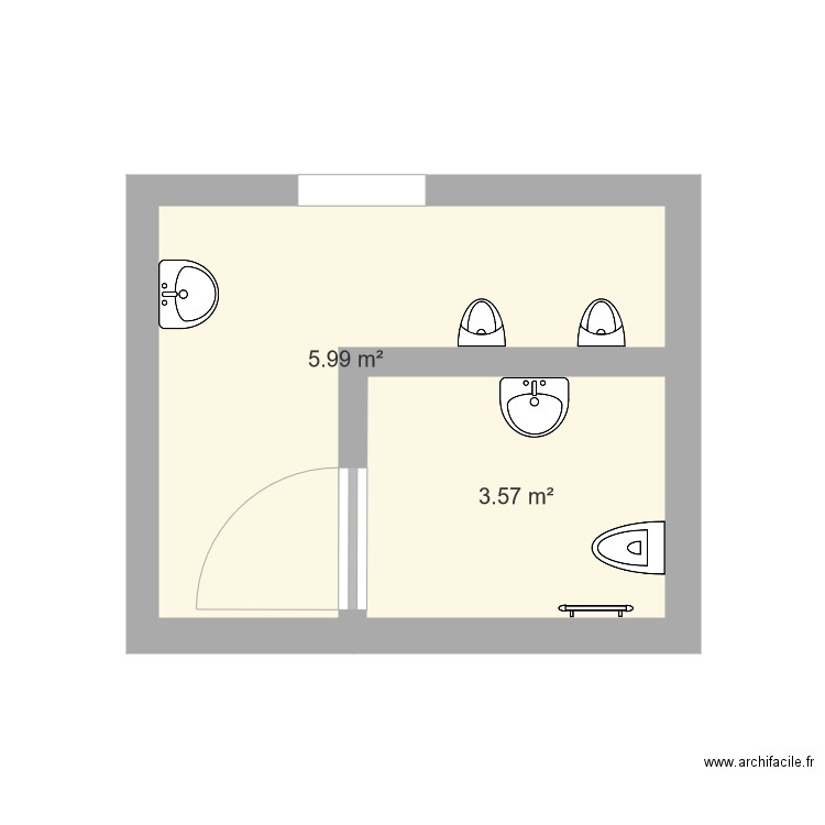 WC public 2. Plan de 0 pièce et 0 m2