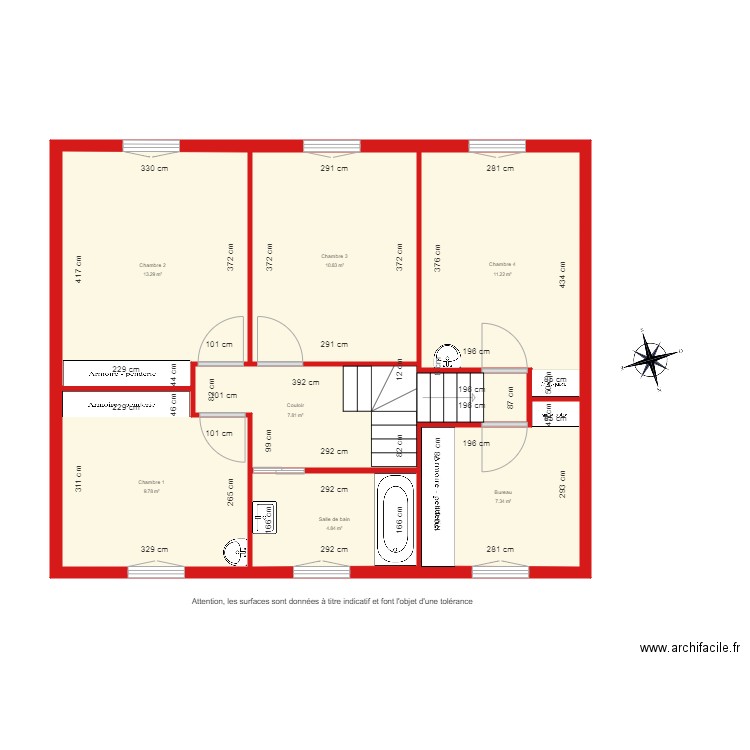 BI 3991 étage coté. Plan de 0 pièce et 0 m2