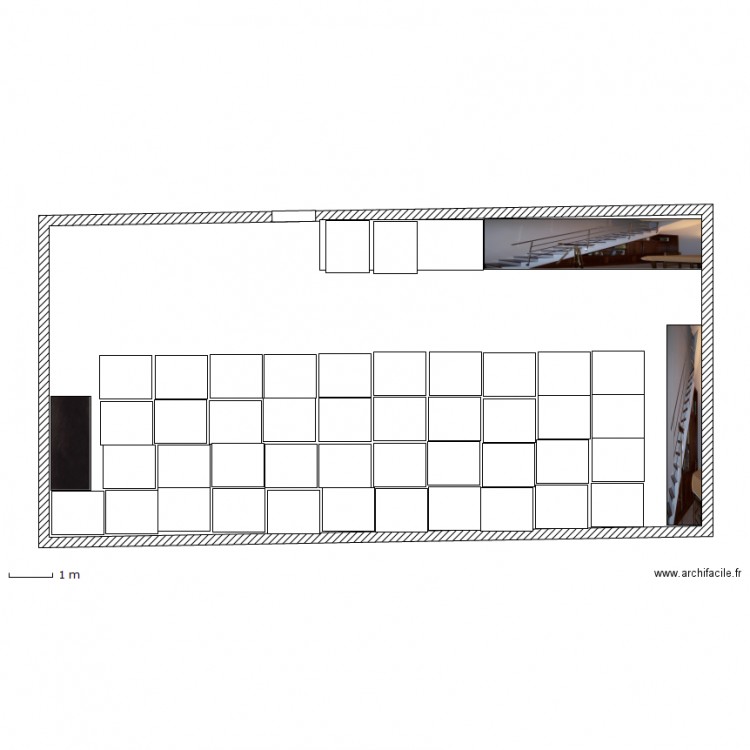 salle stockage 1er étage derriere. Plan de 0 pièce et 0 m2