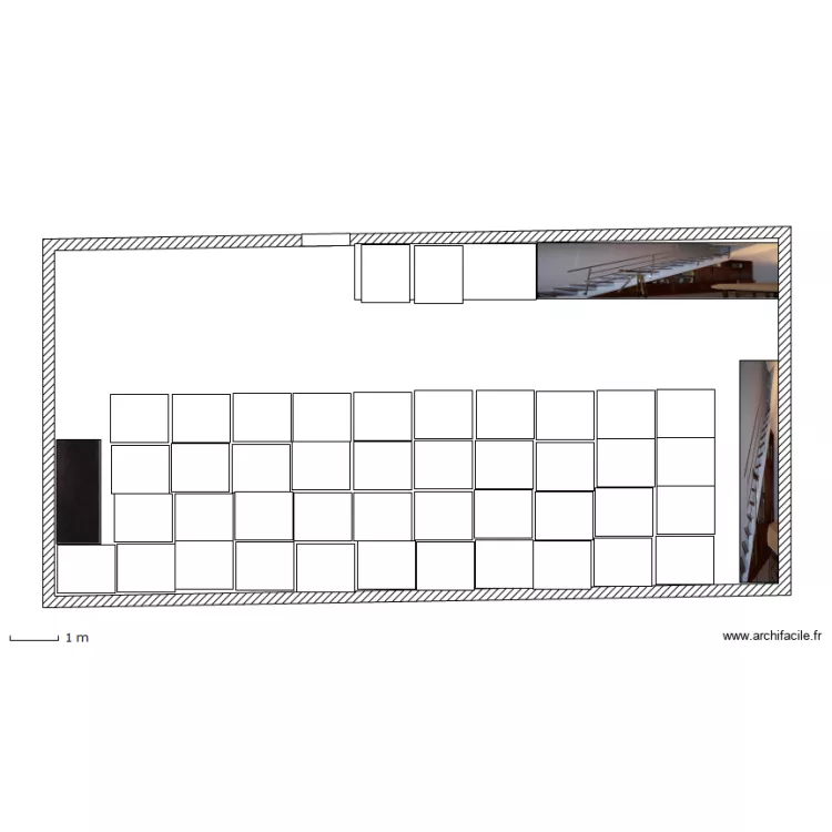 salle stockage 1er &eacute;tage derriere. Plan de 