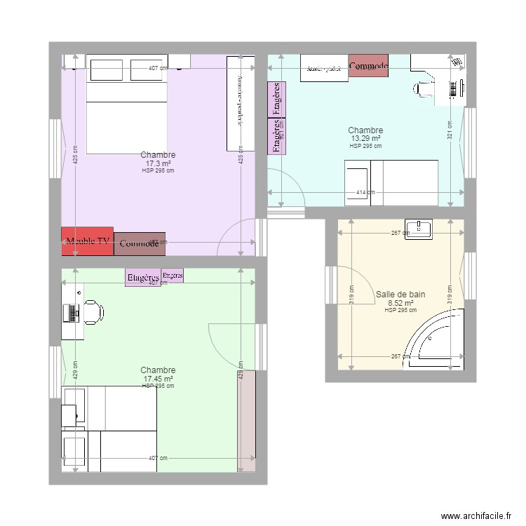 Etage 1 Villeneuve. Plan de 0 pièce et 0 m2