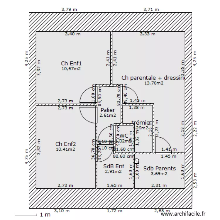 Solijero V4 Combles 4 encuvements. Plan de 