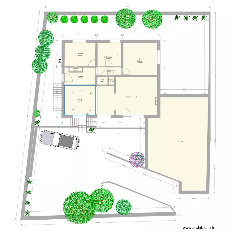 Appart &eacute;tage Huy. Plan de 