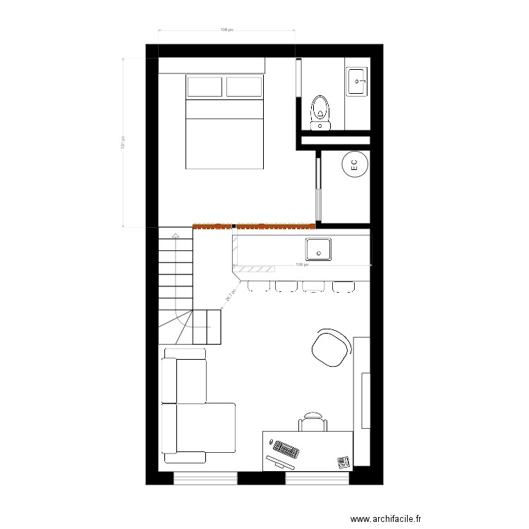 guillaume etage1. Plan de 0 pièce et 0 m2