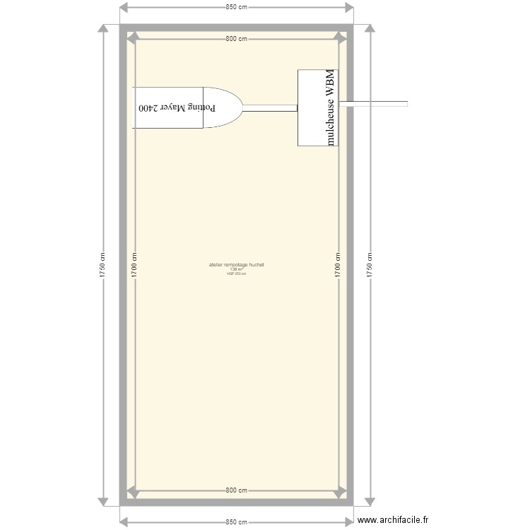 huchet. Plan de 0 pièce et 0 m2