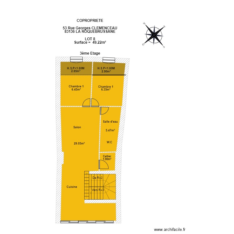 SCI JADE LOT 8 3EME. Plan de 0 pièce et 0 m2