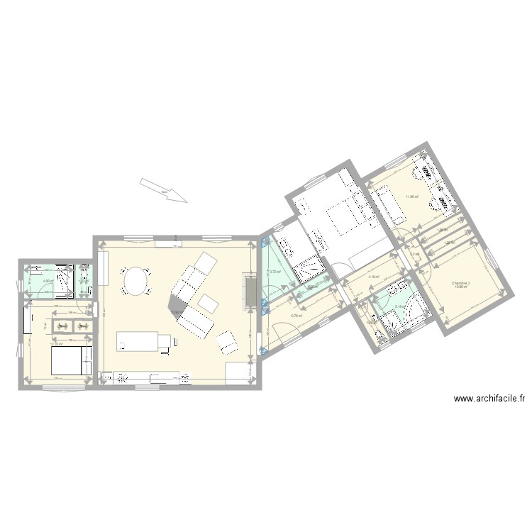 tourrettes aménagé V5. Plan de 0 pièce et 0 m2