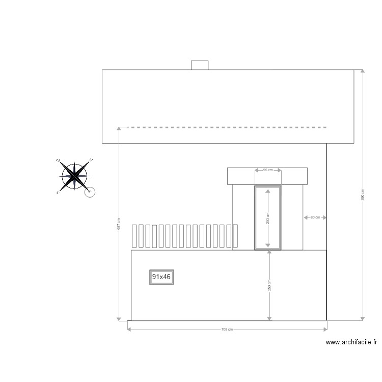 Mams Façade Est avec extension 02. Plan de 0 pièce et 0 m2