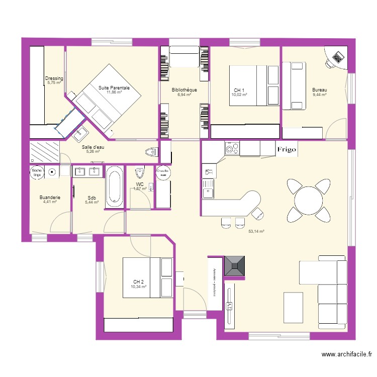 Projet maison 26 07 2021. Plan de 0 pièce et 0 m2