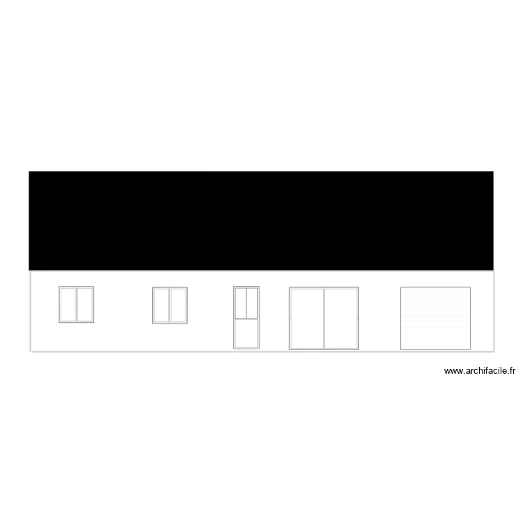 Fa&ccedil;ade sud. Plan de 