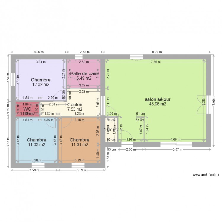 100 m2. Plan de 0 pièce et 0 m2