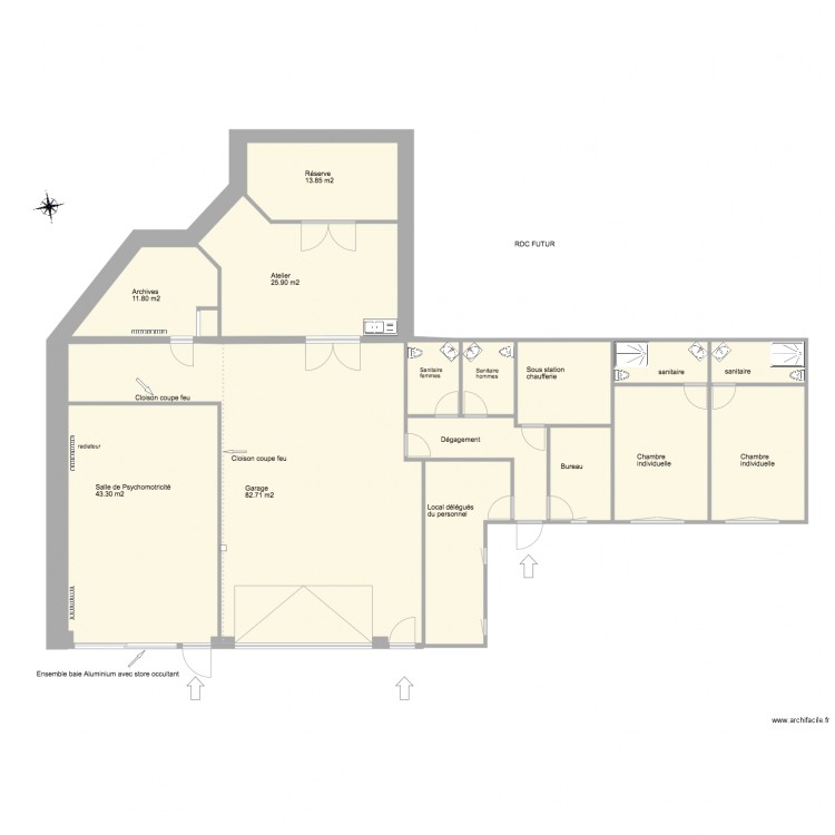 Local ITEP futur. Plan de 0 pièce et 0 m2