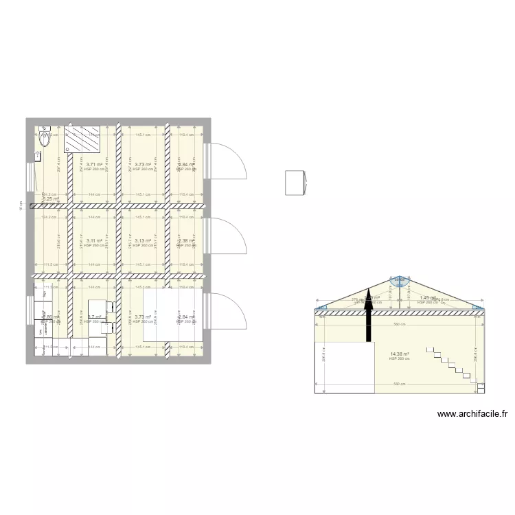 ecurie Atelier V3. Plan de 