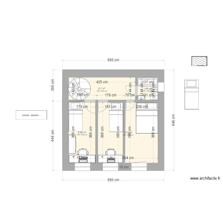 mairie façade ouest. Plan de 0 pièce et 0 m2