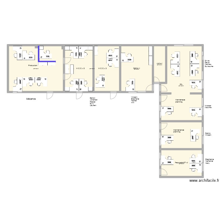 DT Rdc . Plan de 6 pièces et 191 m2