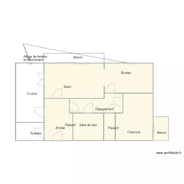 Croquis GROSSEN amiante. Plan de 