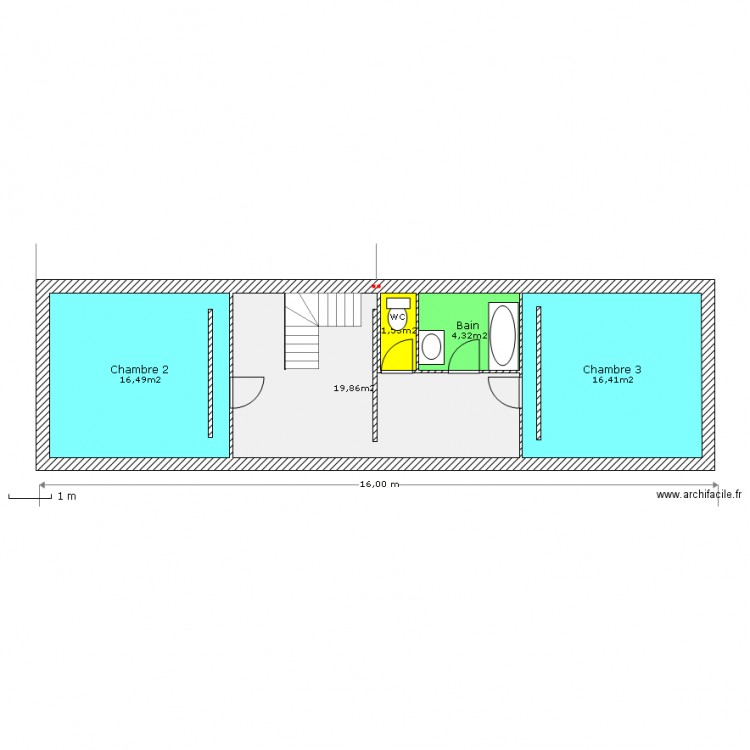 Maison  LAUNAY  Etage. Plan de 0 pièce et 0 m2
