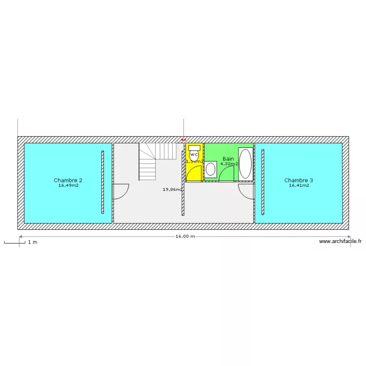 Maison  LAUNAY  Etage. Plan de 