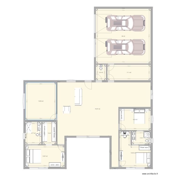 construction p1. Plan de 0 pièce et 0 m2