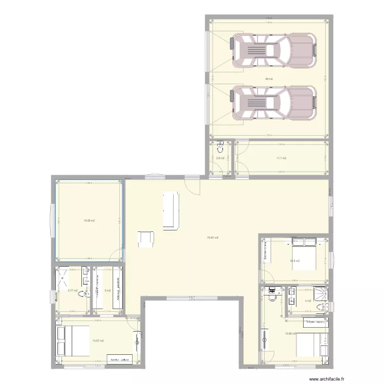 construction p1. Plan de 