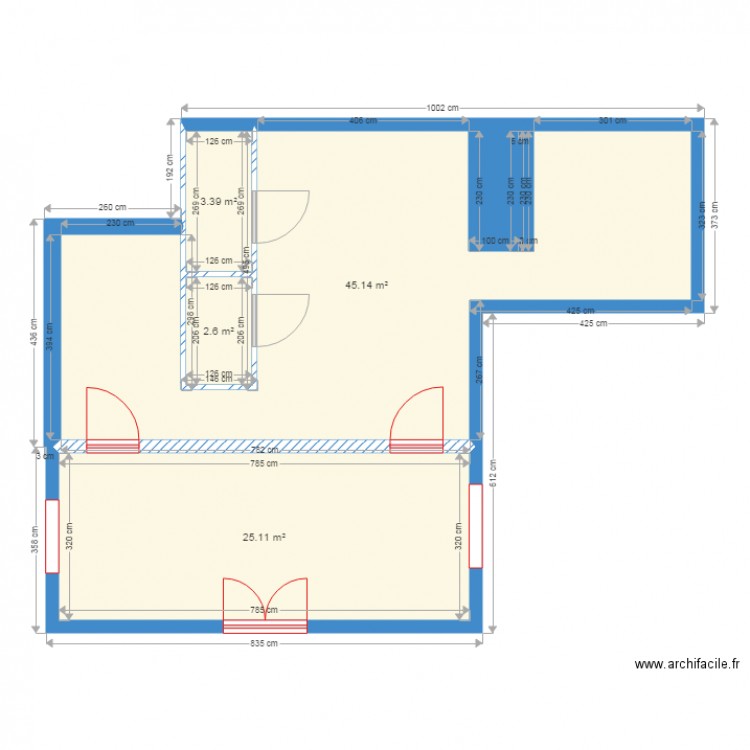 ETAT EXISTANT LA ROSERAIE CUISINE. Plan de 0 pièce et 0 m2