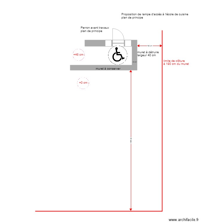 ecole de cuisine avant travaux. Plan de 0 pièce et 0 m2