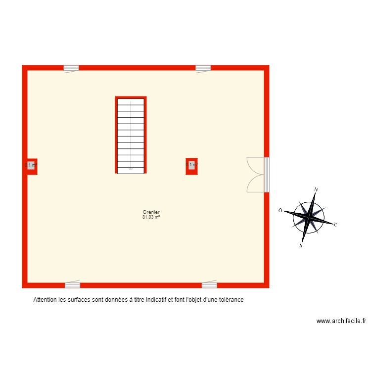 BI 5706 Grenier non  côté. Plan de 0 pièce et 0 m2