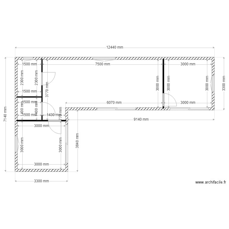 ELO 9. Plan de 5 pièces et 47 m2