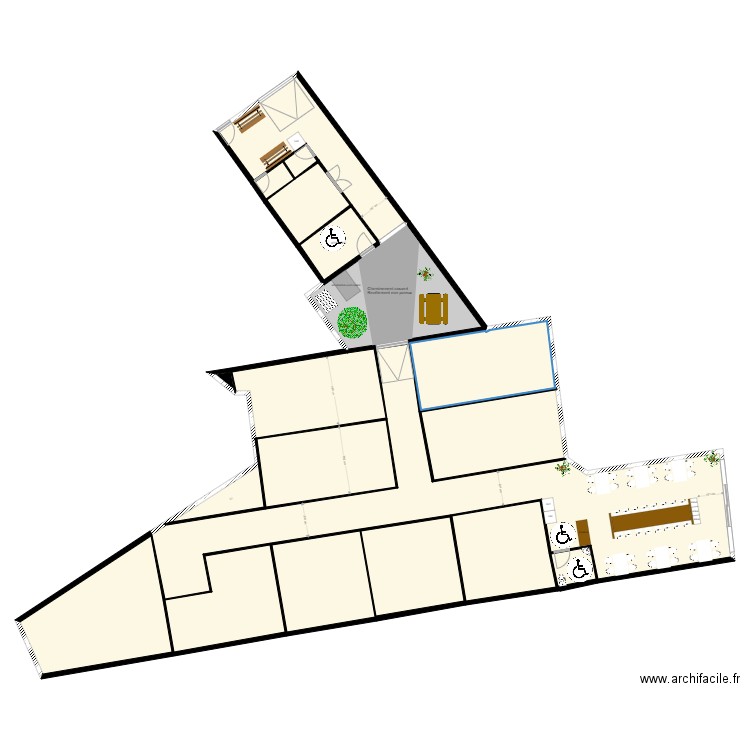 CLERMONT FERRAND ITALIE . Plan de 18 pièces et 500 m2