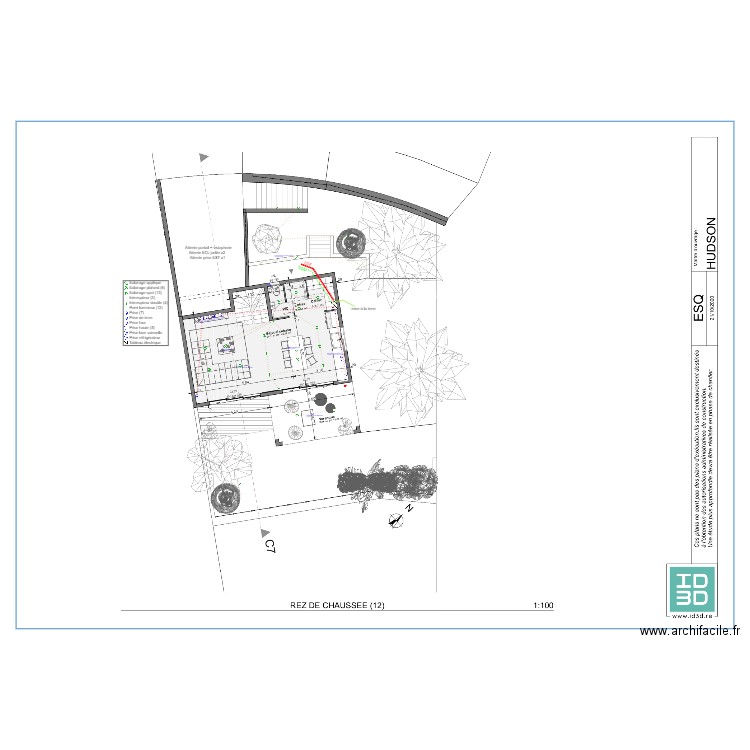 HUDSON EMELINE V1 RDC . Plan de 0 pièce et 0 m2