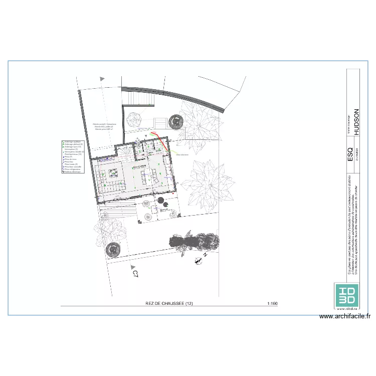 HUDSON EMELINE V1 RDC . Plan de 